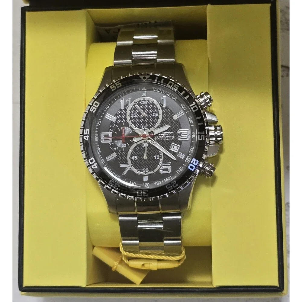 Invicta Specialty Mach Gala Men's Watch  48mm  Black Dial Steel 69804 Brand New